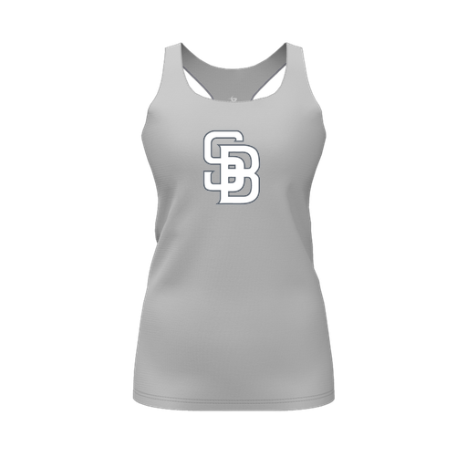 [FT0TRBGY-FYS-LOGO2] Decker Racerback Tank Top (Female Youth S, Gray, Logo 2)