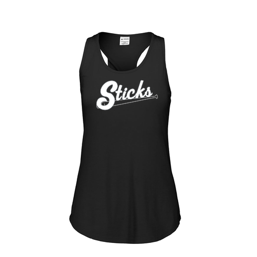 [FT0TUBBK-FAS-LOGO1] Ladies Tri Blend Tank Top (Female Adult S, Black, Logo 1)