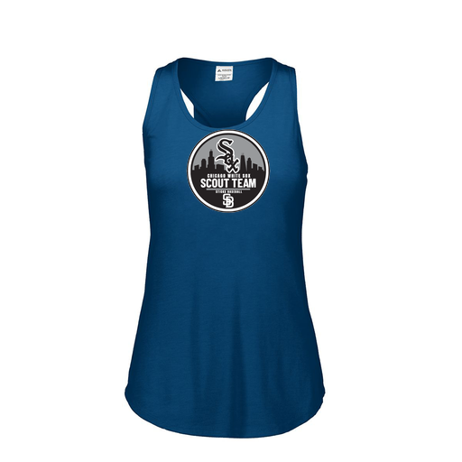 [FT0TUBNV-FAS-LOGO3] Ladies Tri Blend Tank Top (Female Adult S, Navy, Logo 3)