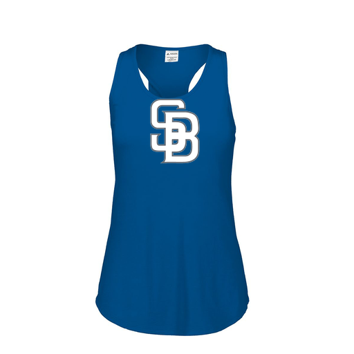 [3078.U55.S-LOGO2] Ladies Tri Blend Tank Top (Female Adult S, Royal, Logo 2)