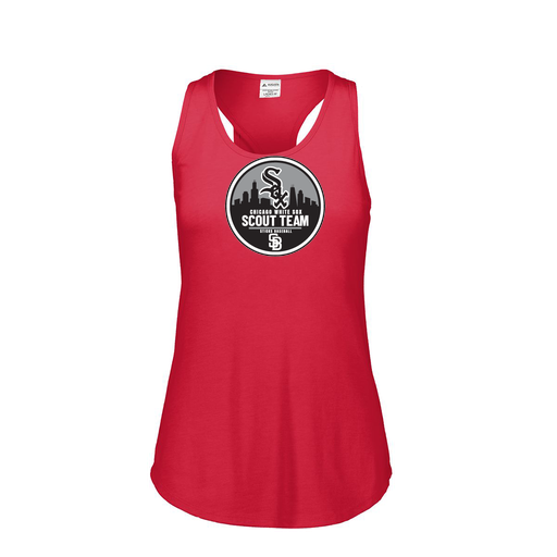 [3078.V96.S-LOGO3] Ladies Tri Blend Tank Top (Female Adult S, Red, Logo 3)