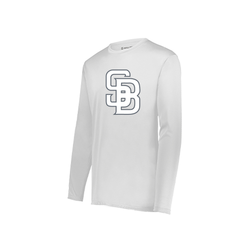 [222822.005.XS-LOGO2] Men's LS Smooth Sport Shirt (Adult XS, White, Logo 2)
