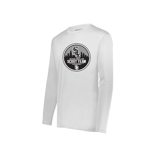 [222822.005.XS-LOGO3] Men's LS Smooth Sport Shirt (Adult XS, White, Logo 3)
