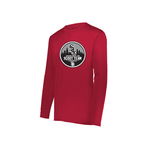 [222822.083.XS-LOGO3] Men's LS Smooth Sport Shirt (Adult XS, Red, Logo 3)