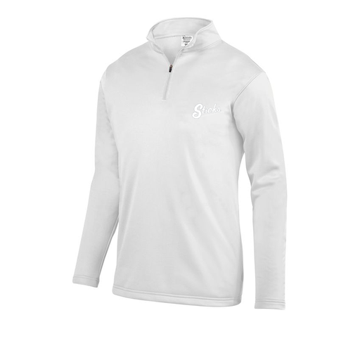 [FOLQFFWH-AS-LOGO1] Decker Men's FlexFleece 1/4 Zip (Adult S, White, Logo 1)