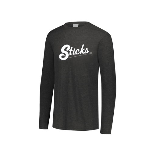 [FTLCUBBK-YS-LOGO1] Decker Youth Tri-Blend T-Shirt - Long Sleeve (Youth S, Black, Logo 1)