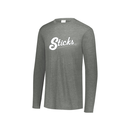 [FTLCUBGY-YS-LOGO1] Decker Youth Tri-Blend T-Shirt - Long Sleeve (Youth S, Gray, Logo 1)