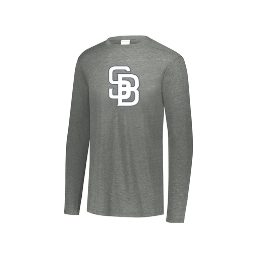 [FTLCUBGY-YS-LOGO2] Youth LS Ultra-blend T-Shirt (Youth S, Gray, Logo 2)