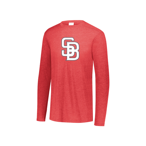 [FTLCUBRD-YS-LOGO2] Youth LS Ultra-blend T-Shirt (Youth S, Red, Logo 2)