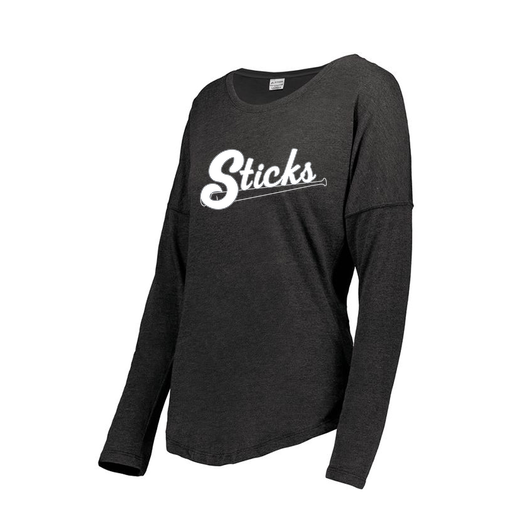 [FTLCUBBK-FAS-LOGO1] Decker Women's Tri-Blend T-Shirt - Long Sleeve (Female Adult S, Black, Logo 1)