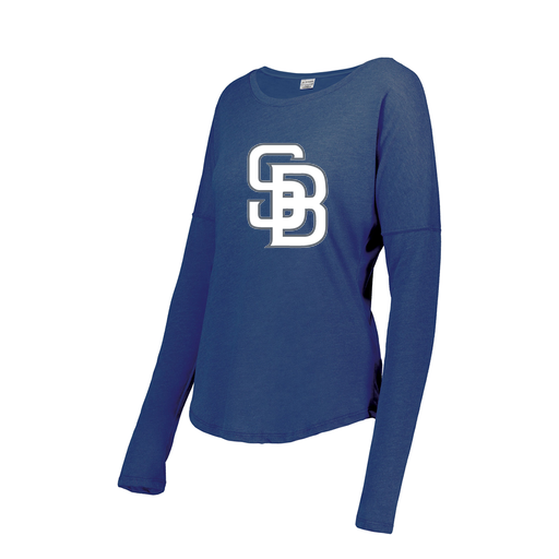 [FTLCUBRY-FAS-LOGO2] Ladies LS Ultra-blend T-Shirt (Female Adult S, Royal, Logo 2)